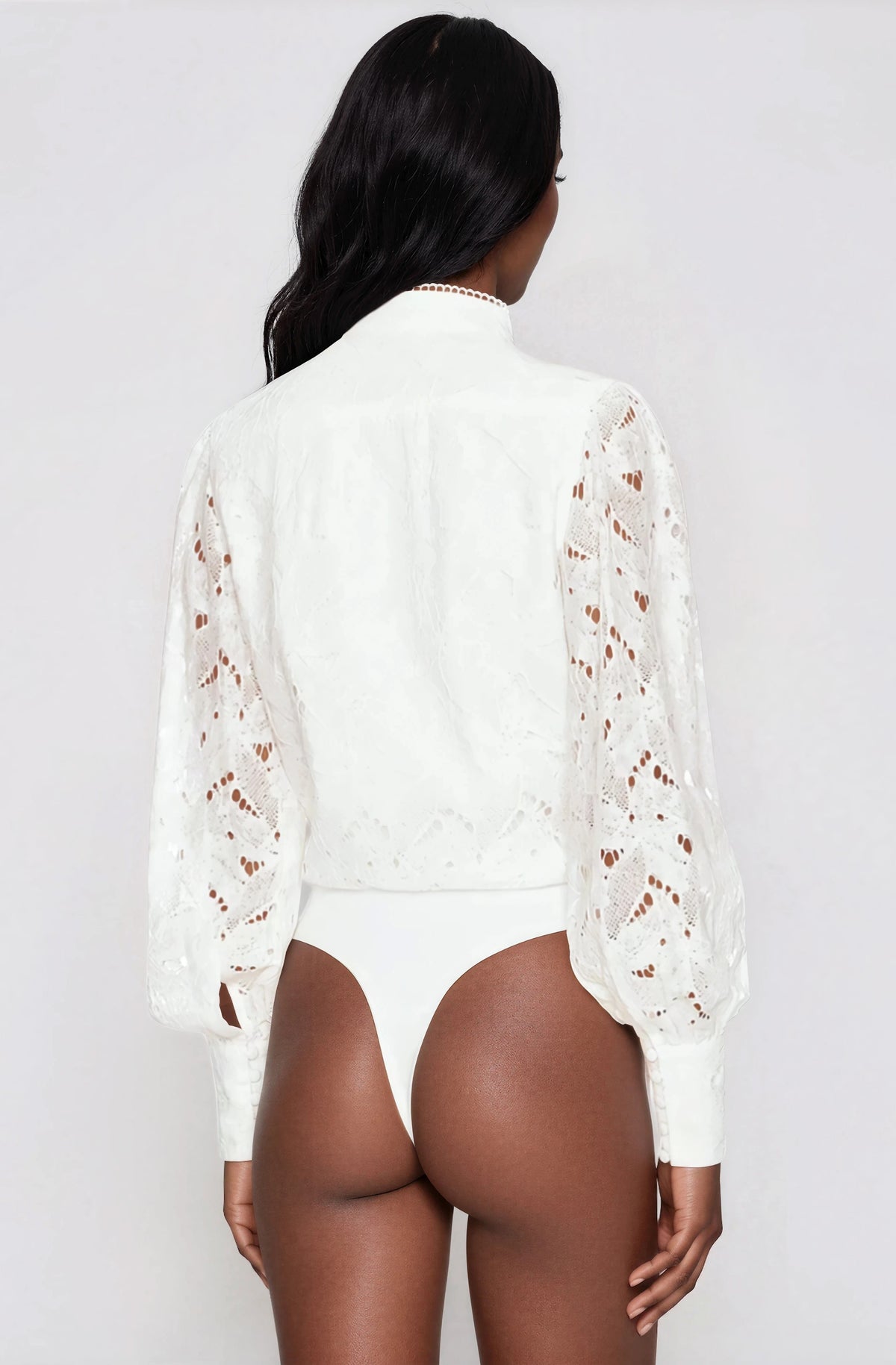 Remy Lace Bodysuit – Orchid White (Final Sale)