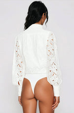 Remy Lace Bodysuit – Orchid White (Final Sale)