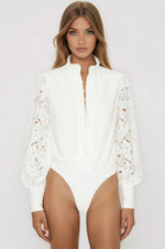 Remy Lace Bodysuit – Orchid White (Final Sale)