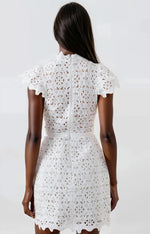 Rowen Hourglass Lace Dress – Orchid White (Final Sale)