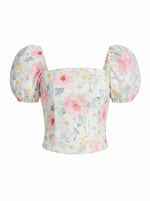 Sheyla Floral Printed Top – Summer White (Final Sale)