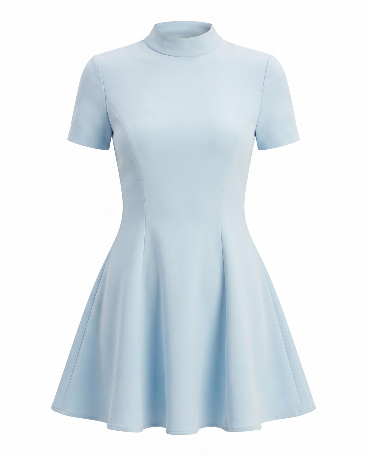 Zephyra Collar Mini Dress – Soft Blue (Final Sale)