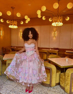 Emmeline Embroidery Midi Dress - Pink (Final Sale)