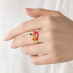 Statement Flamingo Rings
