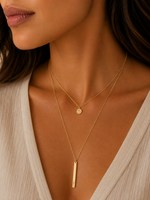 Layered Bullet Peace Necklace