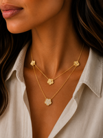 Double Stranded Clover Necklace