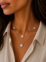 Double Stranded Clover Necklace