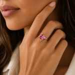 Sterling Silver Pink Flamingo Ring