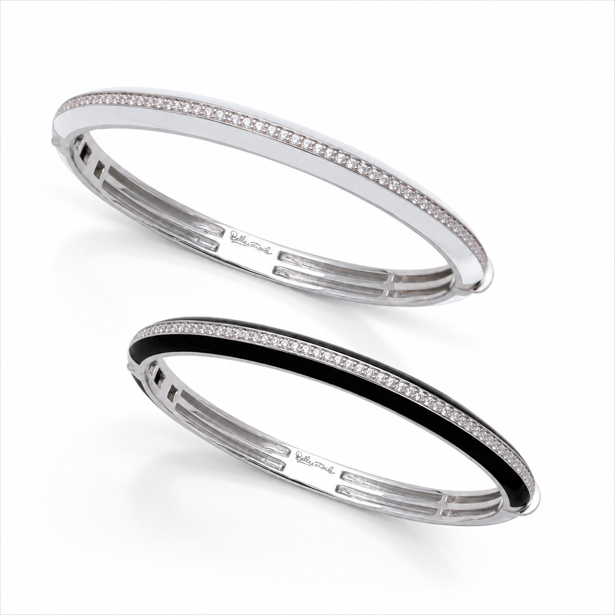 Belle Étoile Tenuto Black Enamel Bangle