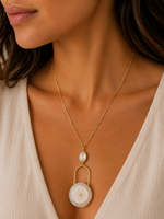 Solar Quartz Eye Necklace Moonstone Pendant Gold Filled Chain Spiritual Jewelry