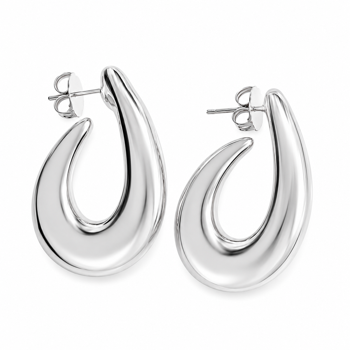 Clara Curved Hoop Earrings