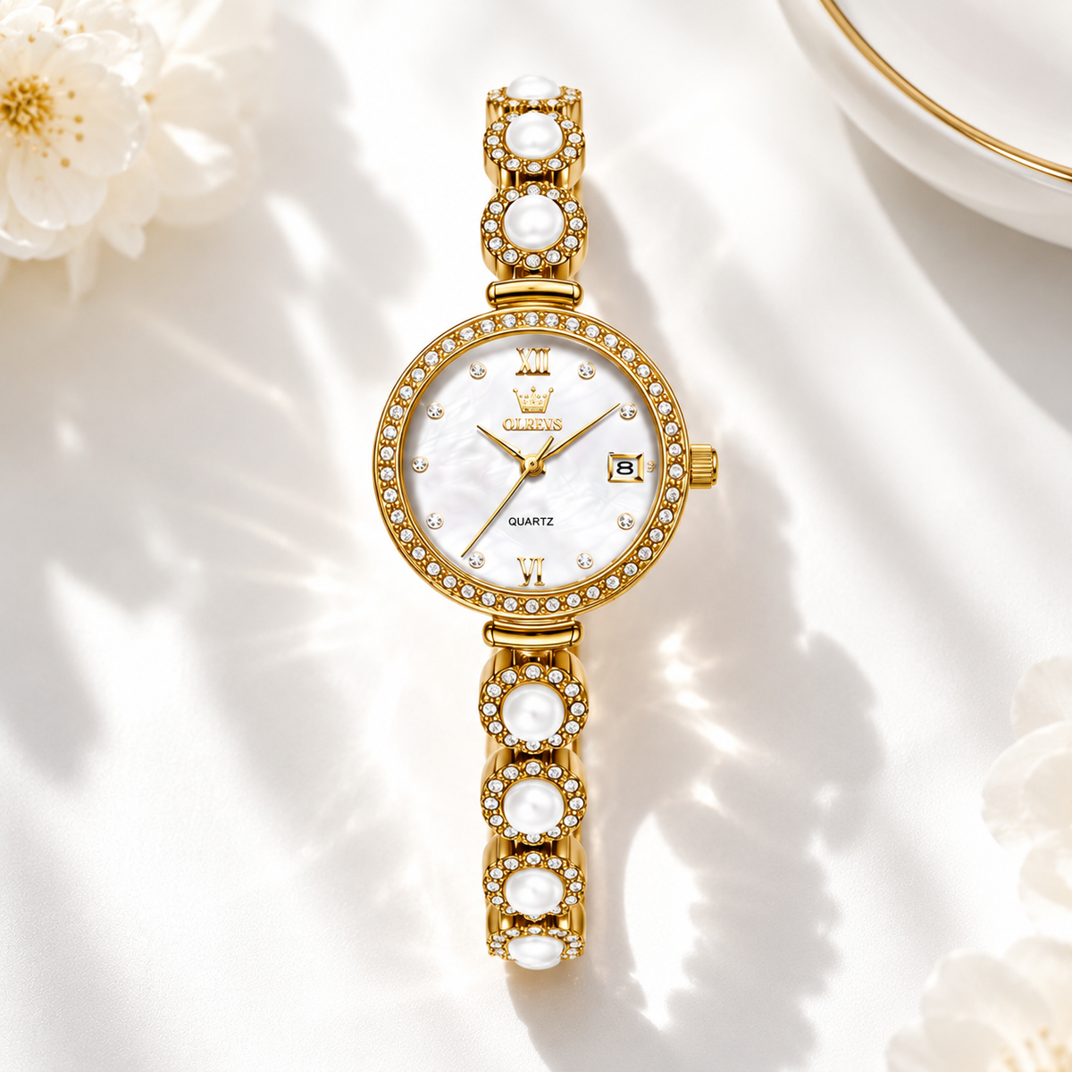 Women's Pearl Bracelet Watch