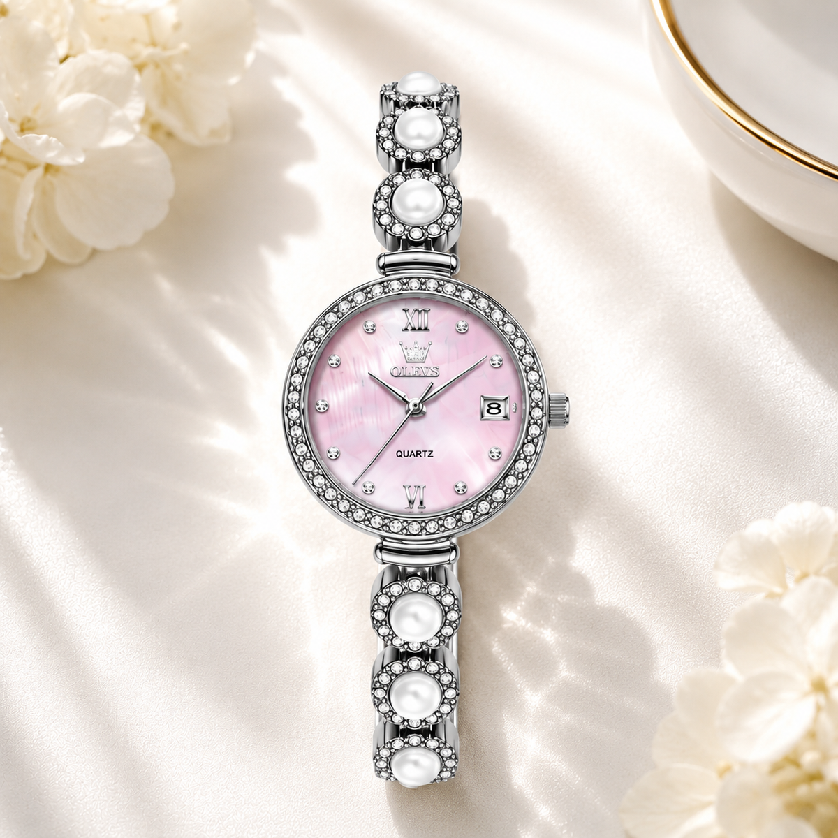 Women's Pearl Bracelet Watch