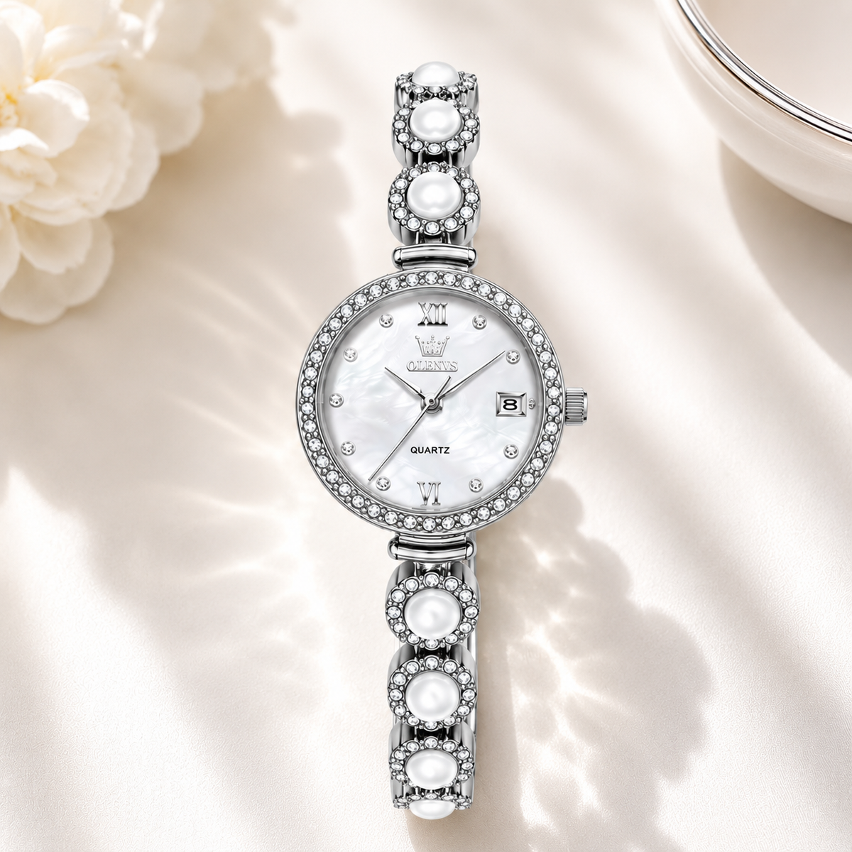 Women's Pearl Bracelet Watch