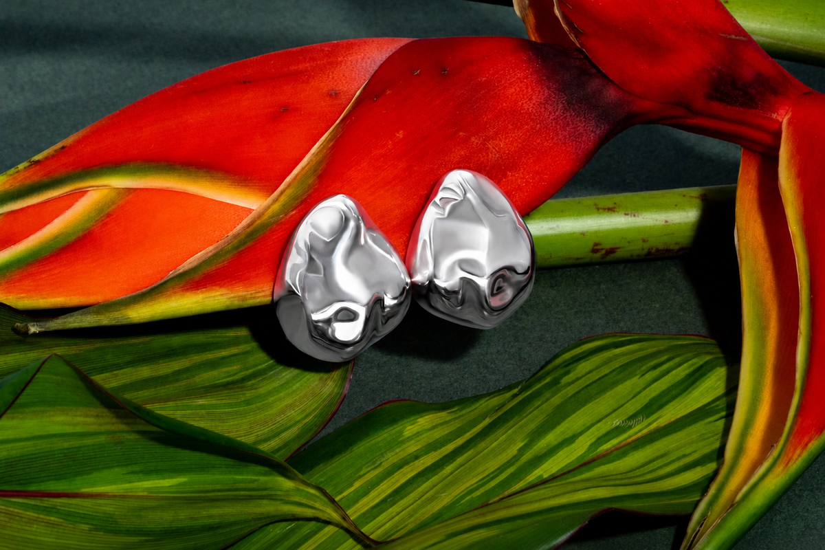 Giselle Dented Dome Earrings