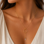 Clear Quartz Y Necklace