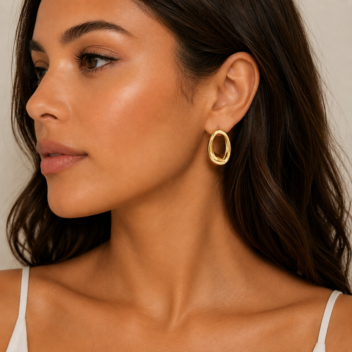 Kate Abstract Oval Earrings
