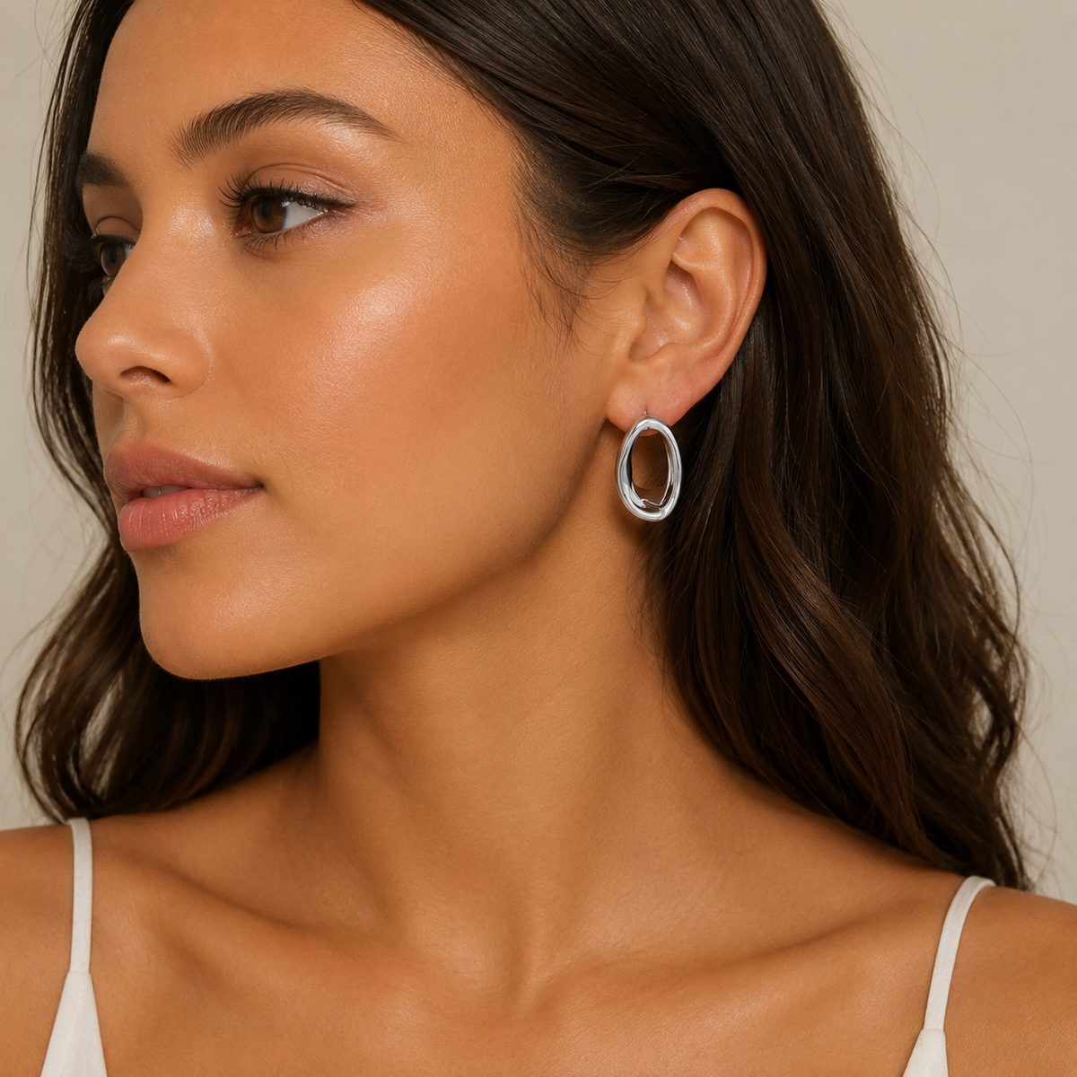 Kate Abstract Oval Earrings