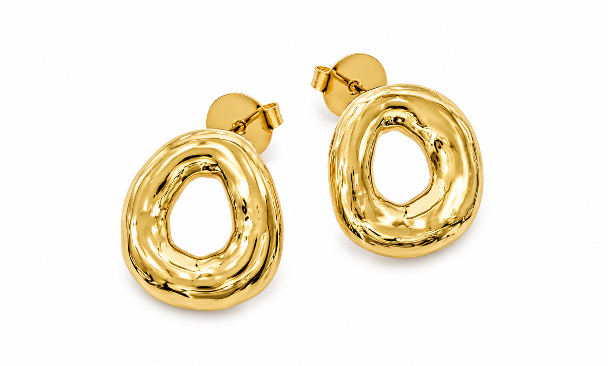 Mary Melted Circle Earrings