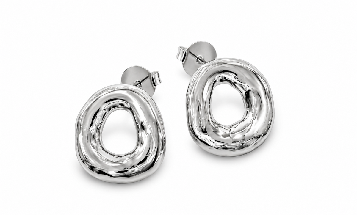 Mary Melted Circle Earrings