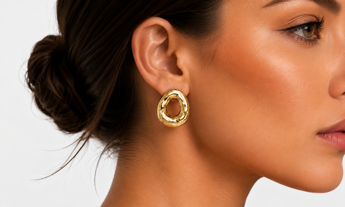 Mary Melted Circle Earrings
