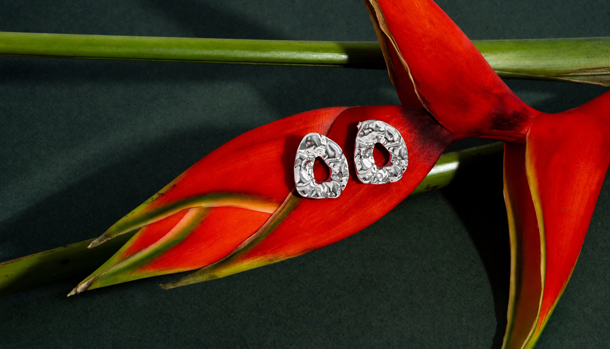 Nathalia Sculpted Hammered Earrings
