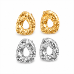 Nathalia Sculpted Hammered Earrings