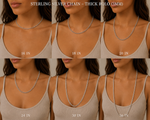Belle Étoile Thin Rolo Sterling Silver Chain