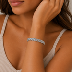 Belle Étoile Braid Bangle with Stones