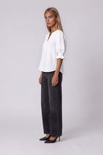 Combo Sleeve Henley - White (Final Sale)