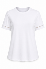 Combo Sleeve Tee - White (Final Sale)