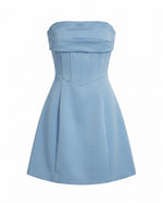 Coralie Cocktail Mini Dress – Steel Blue