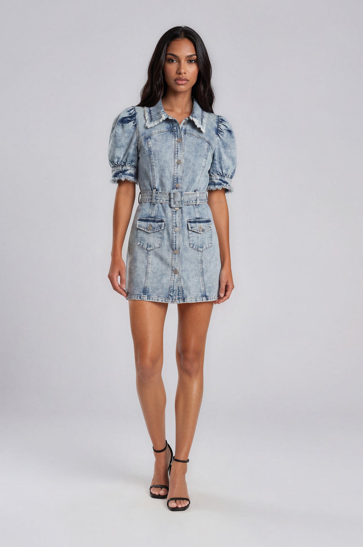 Giselle Denim Day Dress - Light Blue (Final Sale)