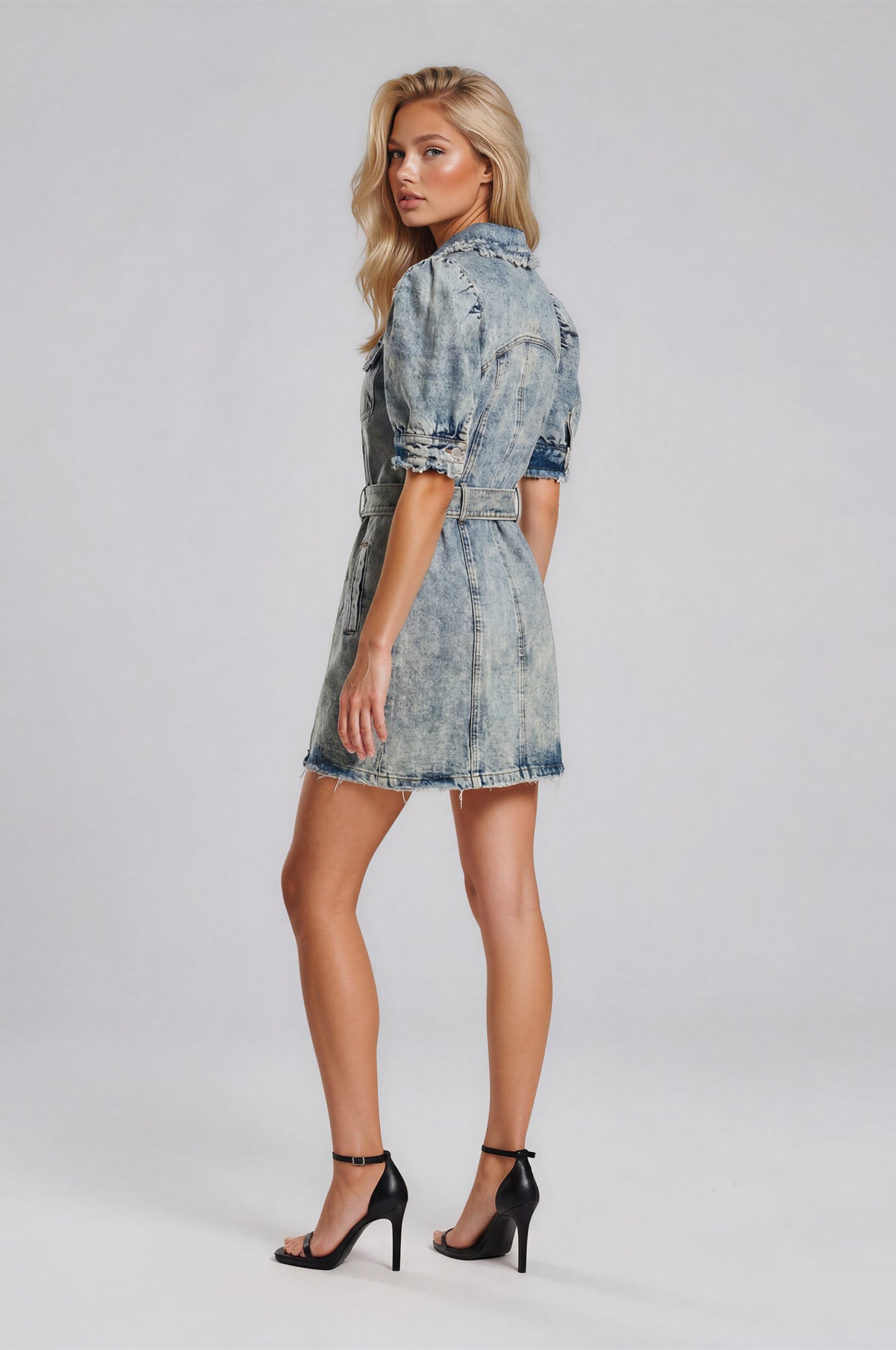 Giselle Denim Day Dress - Light Blue (Final Sale)