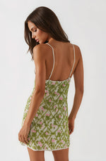 Bridget Beaded Mini Dress - Green