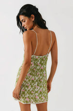 Bridget Beaded Mini Dress - Green