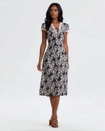 Cross Your Heart Midi Dress - Black