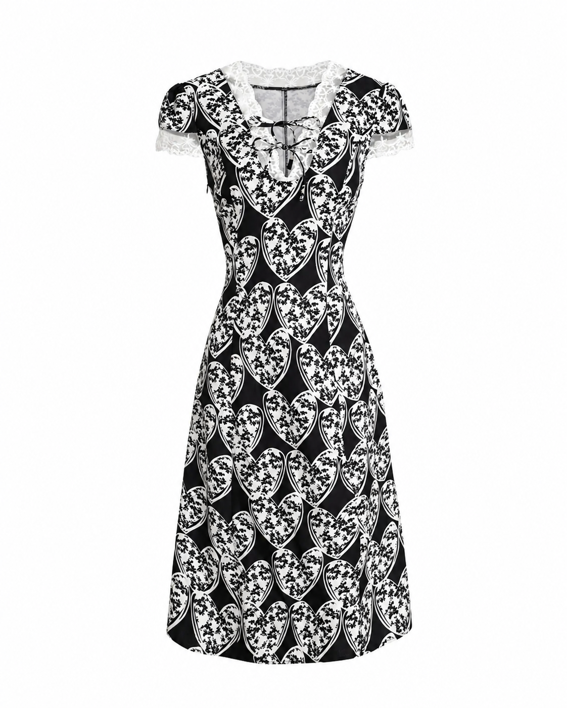 Cross Your Heart Midi Dress - Black (Final Sale)