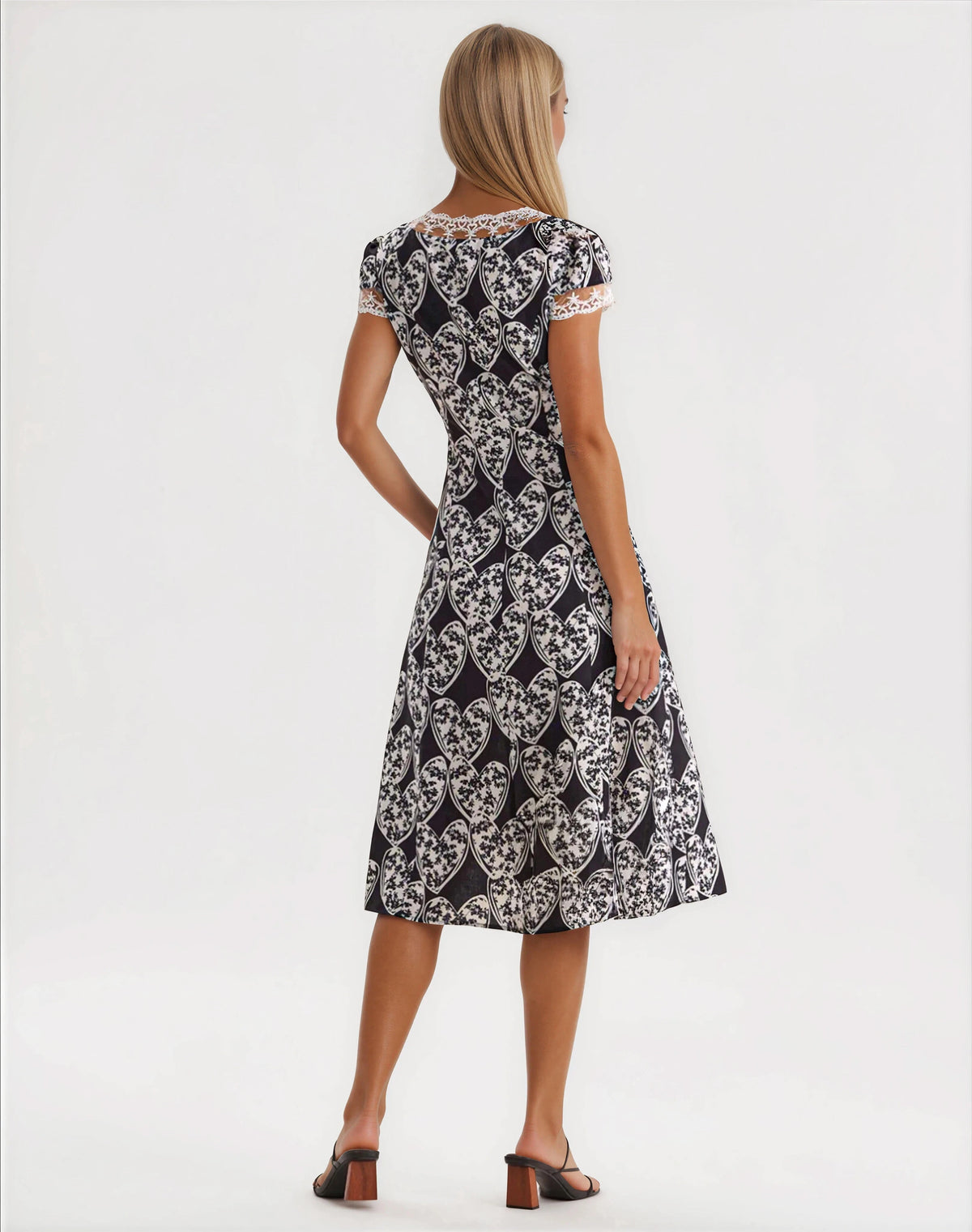 Cross Your Heart Midi Dress - Black