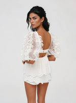 Daisy Eyelet Top - White