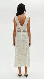 Snowflake Daisy Midi Dress - Cream