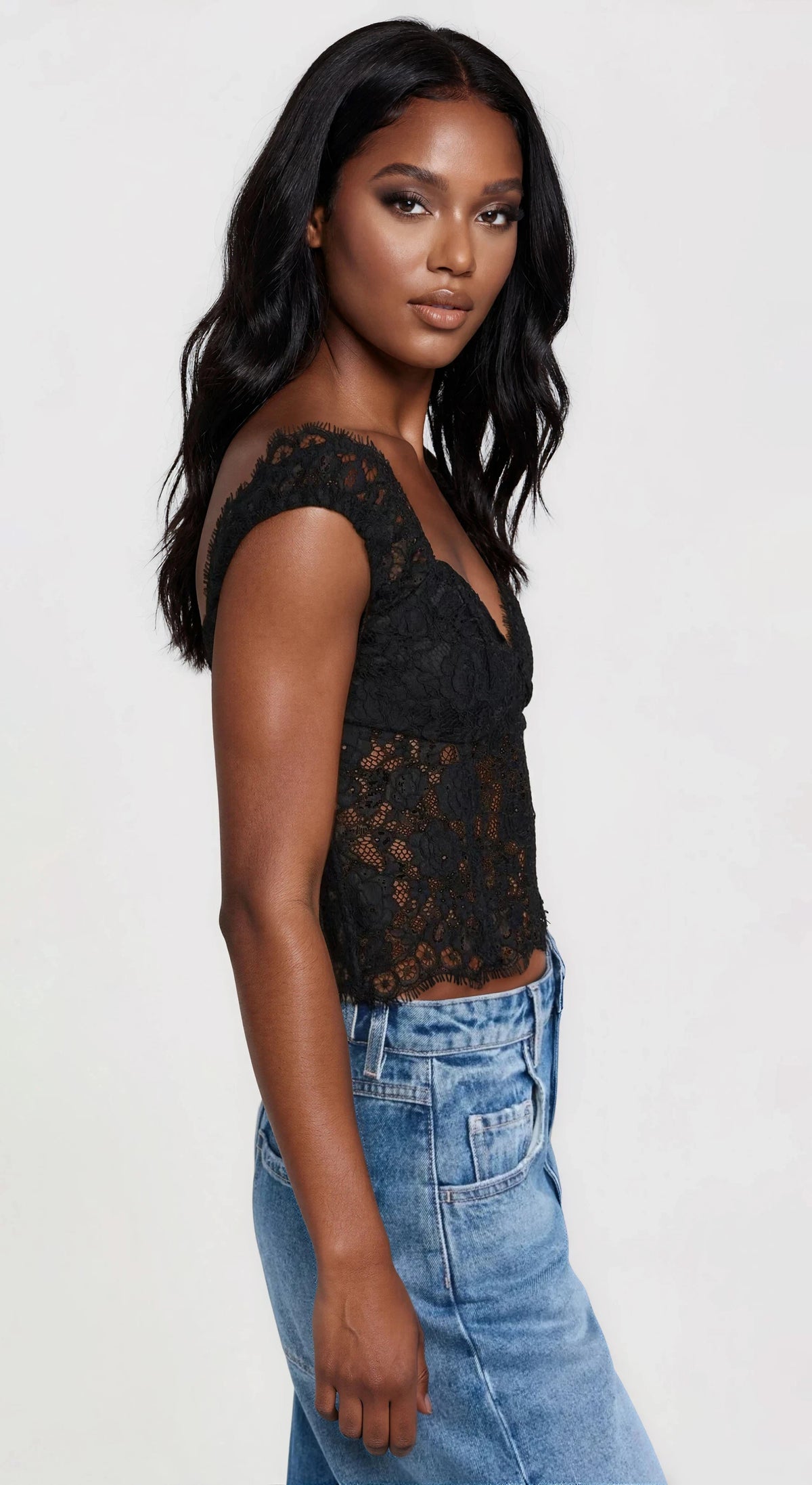 Waverly Lace Top - Black