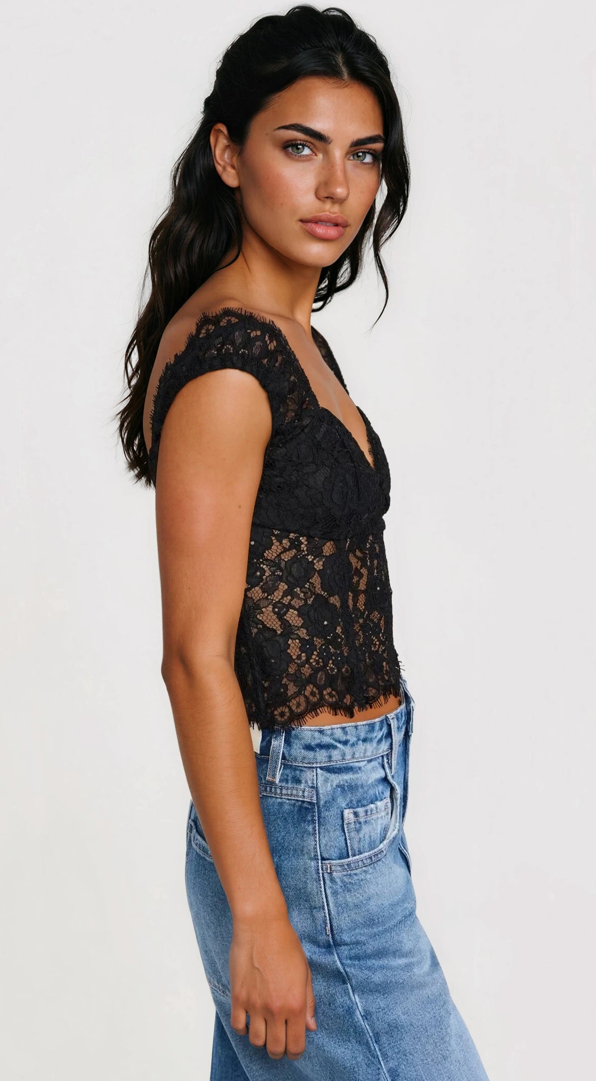 Waverly Lace Top - Black