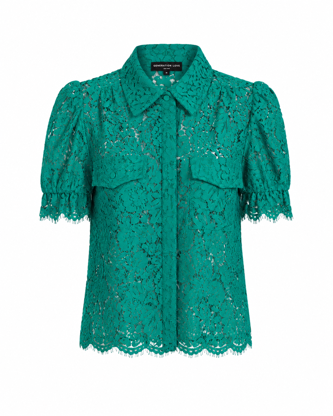 Mina Lace Shirt - Topaz (Final Sale)