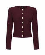 Olempia Crepe Blazer - Malbec (Final Sale)