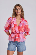 Shilo Top - Lav/Orange XRay Floral (Final Sale)