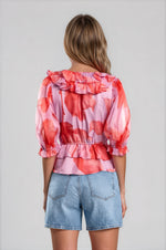 Shilo Top - Lav/Orange XRay Floral (Final Sale)
