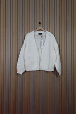 Abby Textured Knit Cardigan - Cream (Final Sale)