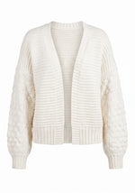 Abby Textured Knit Cardigan - Cream (Final Sale)