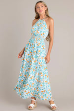 Bonnie Halter Midi Dress - Garden Vine (Final Sale)